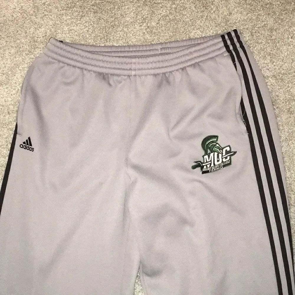 Adidas Mt Mount Olive university UMO tennis team Jogging track Pants sweatpants